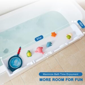 Ocean Animals Bath Splash Guard & Organizer Tray for Kids' Toys - Image 6