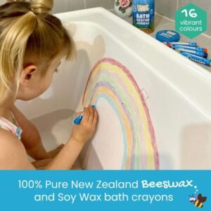 Honeysticks Jumbo Bath Crayons (16 Pack) - Non-Toxic, Natural, Safe for Toddlers & Kids - Image 4