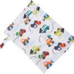 SECFOU Diaper Bag Reusable Nappy Pouch with Car Pattern Lightweight Portable Wet Dry Diaper Organizer for
