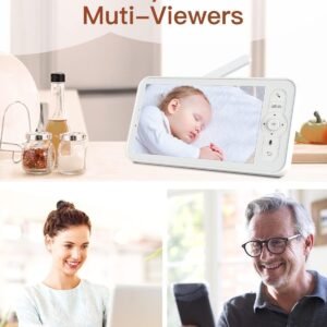 2K Arenti Baby Monitor with 2 Cameras & 5" Wireless Display, Night Vision, Audio - Image 7