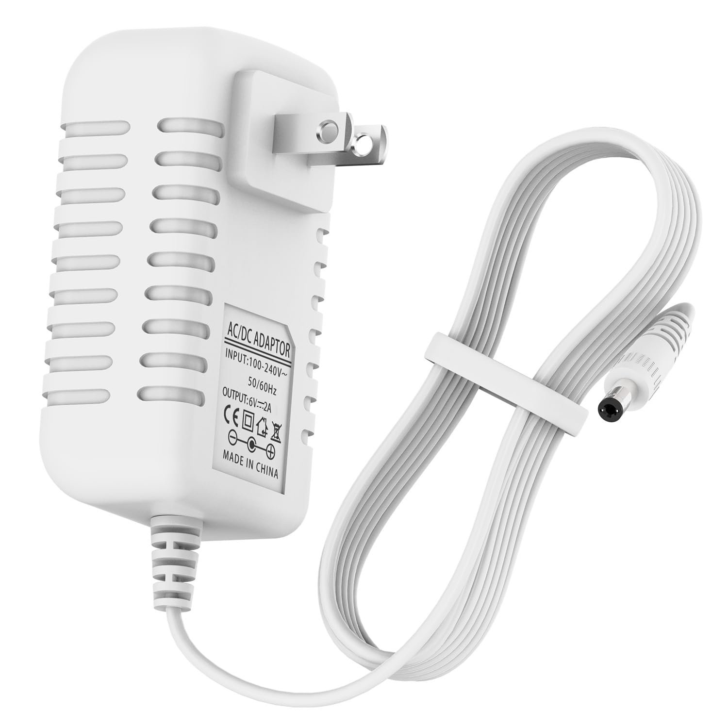 Snugapuppy Power Cord, Replacement for Fisher Price/Ingenuity Swing, 10 ft Charger Cable, White