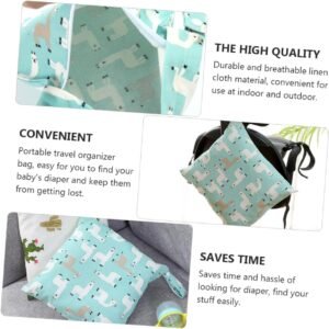 HONITANO 2-Pack Reusable Diaper Storage Bags | Portable Wet & Dry Organizer - Image 6