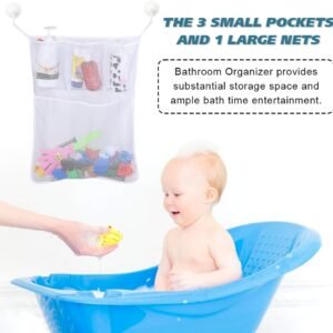 Bath Toy Organizer with Suction Hooks – Mesh Bag for Storage & Quick Dry - Image 5