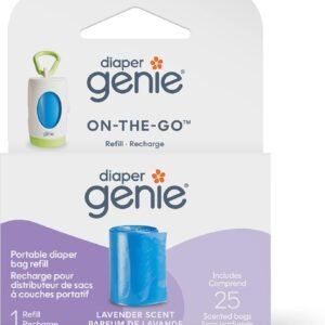 Diaper Genie Portable Diaper Pail Bag Refill, 25 Count (Pack of 1)