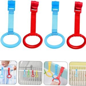 4Pcs Standing Pull Ring Support for Playpens and Cots - Blue & Red - Image 7