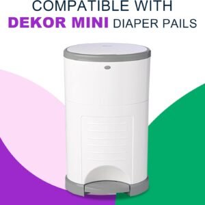 DEKOR MINI Diaper Pail Refills - 4 Pack Lavender Scented, Extra Thick Bags - Image 4