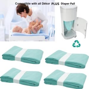 4 Pack Lavender Nappy Bin Refill Bags for Dekor PLUS Diaper Pail - Image 6