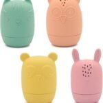 PandaEar 4-Pack Silicone Baby Bath Toys