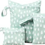 Happy Cherry 3 Pack Wet Dry Bags, Washable Bag for Travel Storage, Waterproof Reusable with Zippered Beach Pool