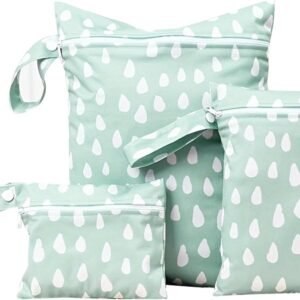 Happy Cherry 3 Pack Wet Dry Bags, Washable Bag for Travel Storage, Waterproof Reusable with Zippered Beach Pool