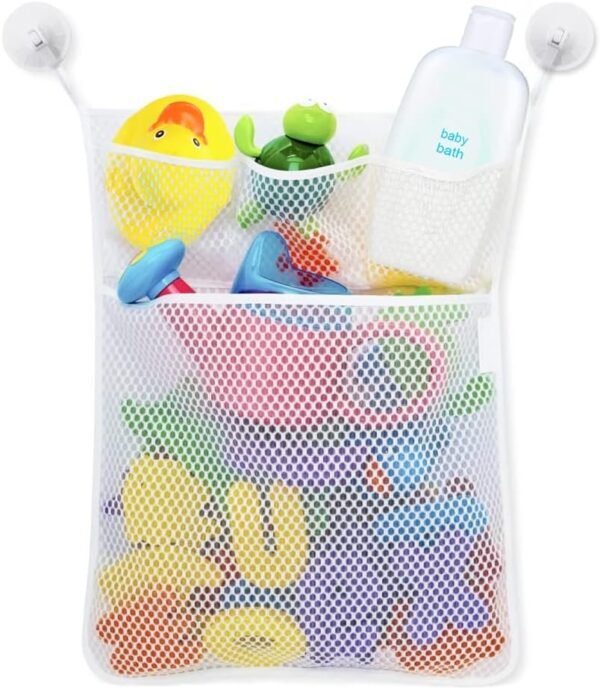 Bath Toy Organizer with Suction Hooks