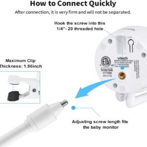 Flexible Clip Clamp Mount for HelloBaby, BOIFUN, ieGeek, Nanit, WYZE & eufyCam - Image 5