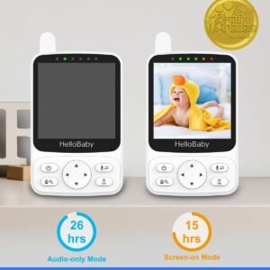 Baby Monitor No WiFi - Portable Battery, Night Vision, 2-Way Audio, 1000ft Range - Image 2