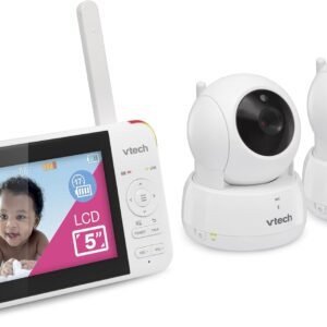 VTech VM924-2 Baby Monitor: 2 Cameras, 5" LCD, 1000ft Range, Night Vision - Image 13