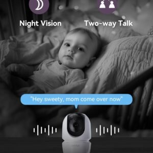 7" HD Split-Screen Baby Monitor with 2 Cameras & 2-Way Audio, Non-WiFi - Image 7