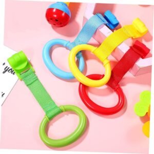 6pcs Nursery Cot Pull Rings - Durable Bed Hand Rings for Walking Assist - Image 6
