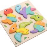 JOINPAYA Animal Wooden Puzzles Montessori Matching Game for Shape Sorting for Fine Motor Skills Development