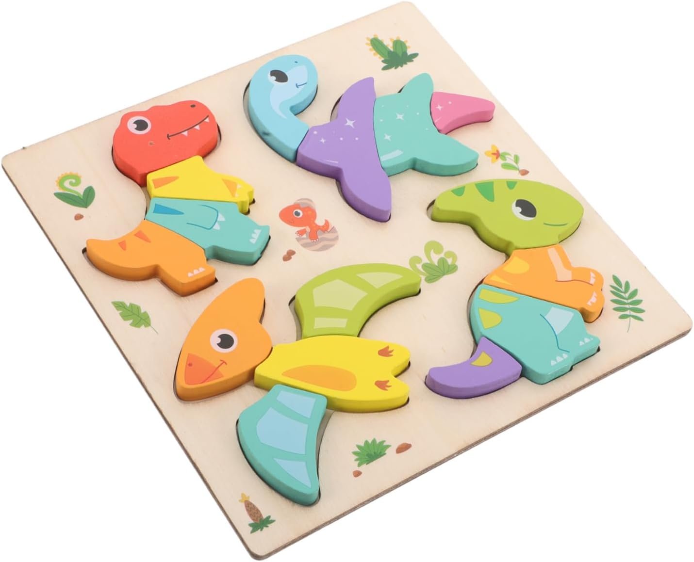 JOINPAYA Animal Wooden Puzzles Montessori Matching Game for Shape Sorting for Fine Motor Skills Development