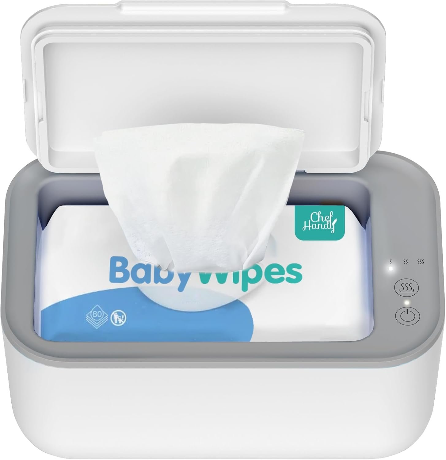 Wipe Warmer, Baby Wipe Warmer with 3 Modes Temperature Control, Diaper Wipes Dispenser with Large Capacity, Evenly Overall Heating, Constant Temperature Wipe Holder