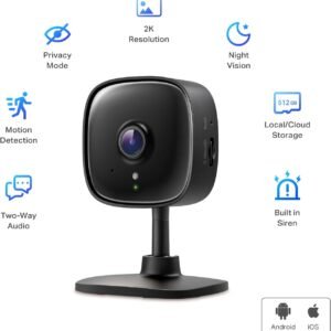 TP-Link Tapo 2K Indoor Security Camera: Baby Monitor & Pet Cam, Night Vision, Alexa & Google Home Compatible - Image 6