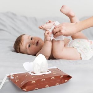 Portable Baby Wipe Dispenser | Reusable Travel Wipe Holder Case - Image 4