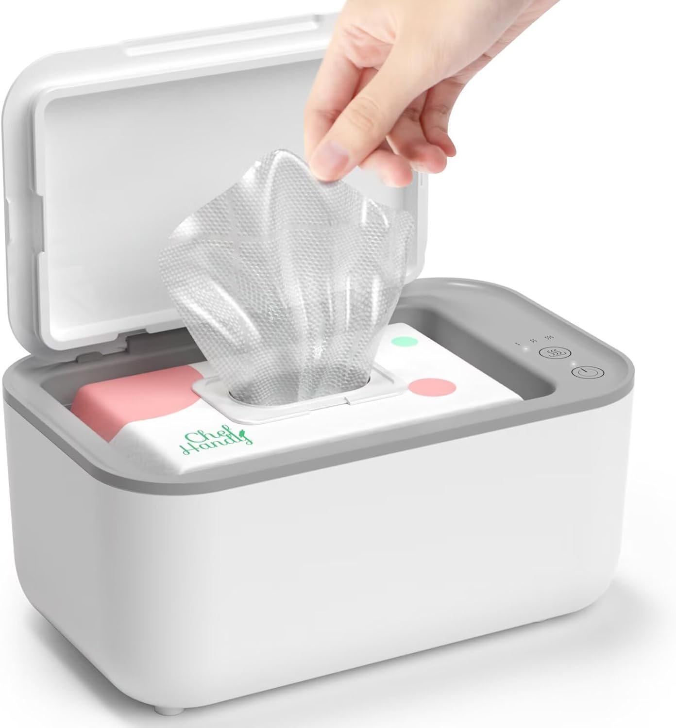 Baby Wipe Warmer, Wipe Warmer and Baby Wet Wipes Dispenser, Smart Precise Temperature Control Large Capacity Evenly Overall Heating Silence, Wipes Warmer for Babies Portable Wipe Warmer (white)