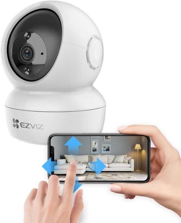 EZVIZ Security Indoor Camera Pan/Tilt 1080P, Smart IR Night Vision, Motion Detection, Auto Tracking, Baby/Pet Monitor, 2-Way Talk, Works with Alexa and Google(H6c 2MP)