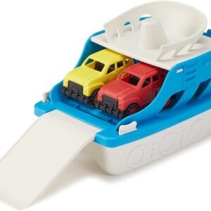 Amazon Basics Blue Ferry Boat Bathtub Toy with 2 Mini Cars for Kids - Image 2