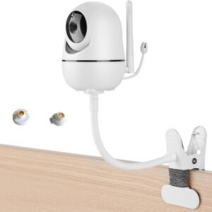 Flexible Baby Monitor Mount Compatible with HelloBaby HB65/HB6550/HB6558/HB66/HB248,ANMEATE SM935E/SM650 Baby Monitor,Baby Camera Mount,Baby Monitor Clip Mount Without Tools or Wall Damage