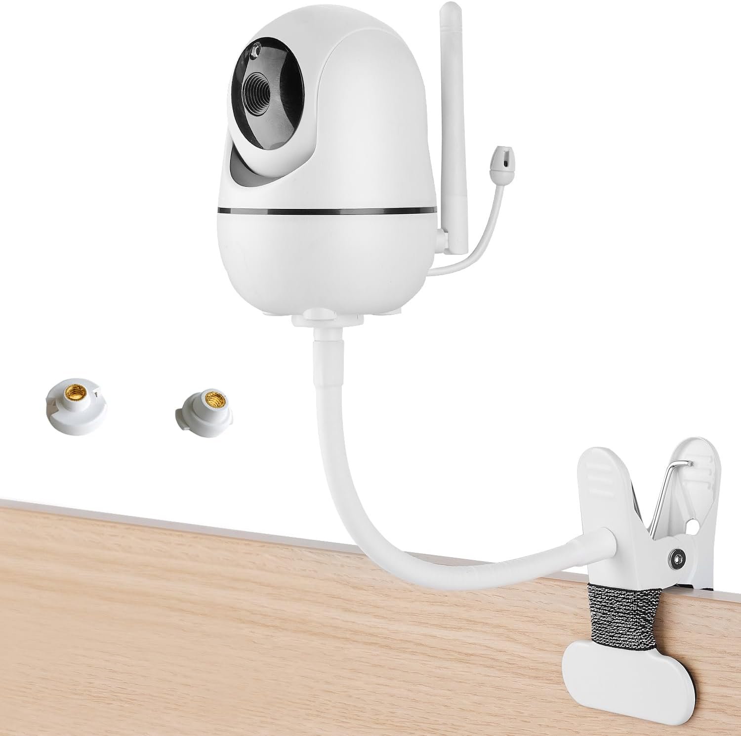 Flexible Baby Monitor Mount Compatible with HelloBaby HB65/HB6550/HB6558/HB66/HB248,ANMEATE SM935E/SM650 Baby Monitor,Baby Camera Mount,Baby Monitor Clip Mount Without Tools or Wall Damage