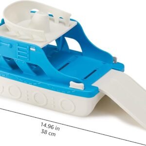 Amazon Basics Blue Ferry Boat Bathtub Toy with 2 Mini Cars for Kids - Image 6
