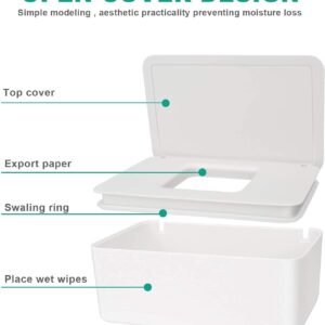 Flushable Wipes Dispenser – Non-Slip Case with Sealing Lid for Home Office - Image 3
