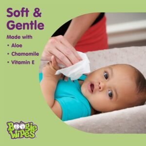 Gentle Baby Nose Wipes - Vitamin E, Aloe, Chamomile (30 Count) - Image 4