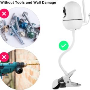Flexible Baby Monitor Mount for HelloBaby & ANMEATE Models - No Tools Needed - Image 6