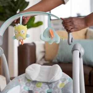 5-Speed Portable Baby Swing with Music & Nature Sounds - Ingenuity Hugs & Hoots - Image 10