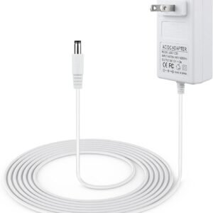 YEAOI 10 ft Power Cord for 4moms mamaRoo 4, 12V 3A Charger for RockaRoo Baby Swing, AC Adapter, White