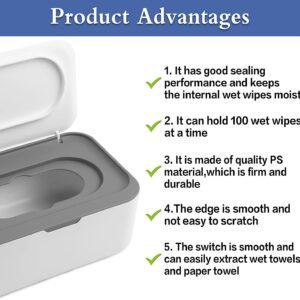 3-Pack Baby Wipes Dispenser with Lids | Refillable Sealing Containers - Image 4
