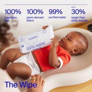 Coterie Newborn Gift Set: Size Newborn & 1 Diapers + Travel Baby Wipes - Image 5