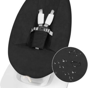 SNOOZYNEST Waterproof Swing Cover Compatible with New Model FOR Moms Swing 5 Launched 2022, Soft Corduroy Fabric, Premium Quality, Machine Washable Black (Only a Cover)