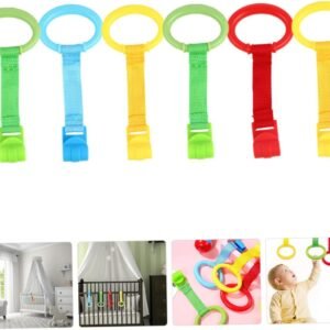 6pcs Nursery Cot Pull Rings - Durable Bed Hand Rings for Walking Assist - Image 9