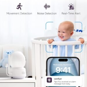 2K Smart WiFi Baby Monitor - 5" Split Screen, Night Vision & App Control - Image 8