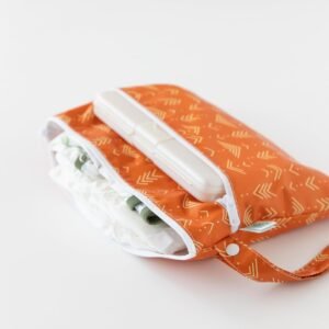 Bumkins Waterproof Clutch Bag for Baby, Travel & Cloth Diapers - Boho Orange - Image 3