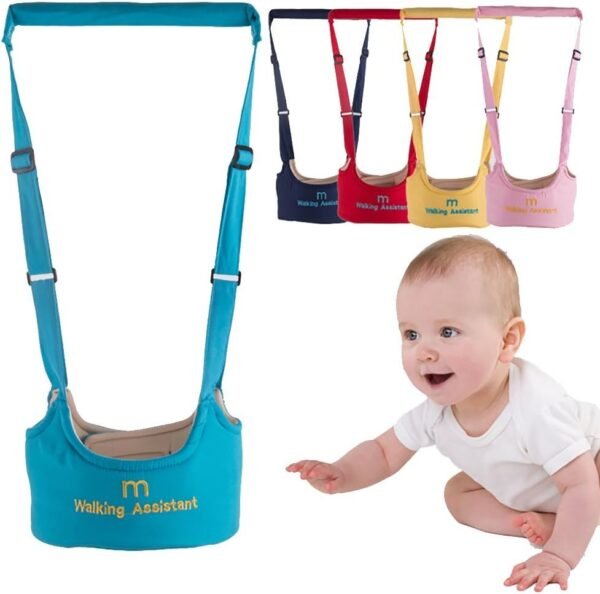 Baby Handheld Toddler Walking Wings Helper Safety Harnesses Learning To Walk Assistant Stand Up and Walking Protective Belt (Navy Blue)