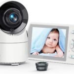 3.5'' Video Baby Monitor with Audio and Camera, Remote Pan-Tilt-Zoom Baby Camera Monitor,Night Vision, 2-Way Talk, Temperature Display, VOX Mode, Disconnection Reminder, Lullaby