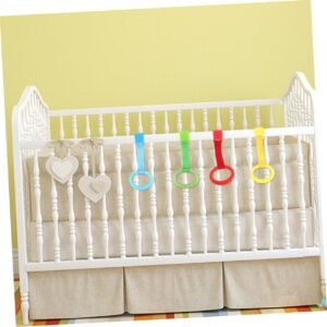 MERRYHAPY 5-Pack Cot Pull Rings | Easy Grasp Crib Hanging Support - Image 3