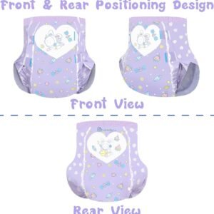 Landofgenie Adult Printed Diaper (10 Pack) - Astronaut Bunny, Large 36"-48" - Image 2