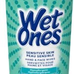 Wet Ones Sensitive Skin Hand Wipes, Unscented, Alcohol-Free Wet Wipes, 40 Count Canister