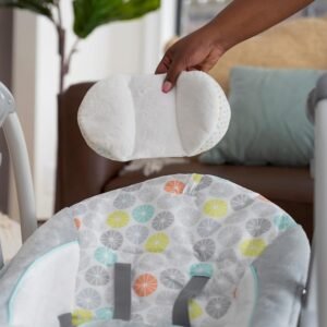5-Speed Portable Baby Swing with Music & Nature Sounds - Ingenuity Hugs & Hoots - Image 8
