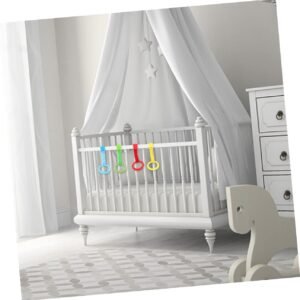 Beaupretty 4Pcs Pull Ring Bed Stand - Durable & Colorful Newborn Toys - Image 6