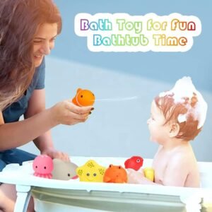 18 PCS Bath Toys for Toddlers - Floating Sea Animals & Squeeze Toys - Image 4